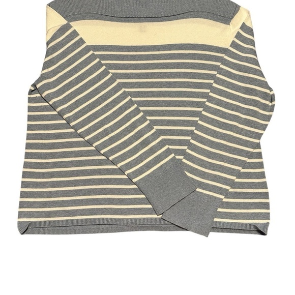 Chaps Sweater Blue & White Boat Neck Long Sleeves Coastal Prep Nautical Size XXL - Picture 3 of 11